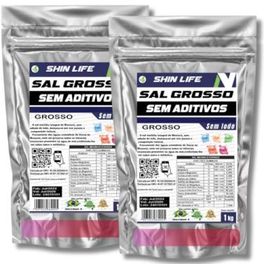 Imagem de Sal Grosso Churrasco Zero Ferrocianeto 2kg Sem Aditivos