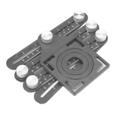 Imagem de 5X Regua Multi Ângulos Esquadro Ferramenta Marcador De Furos