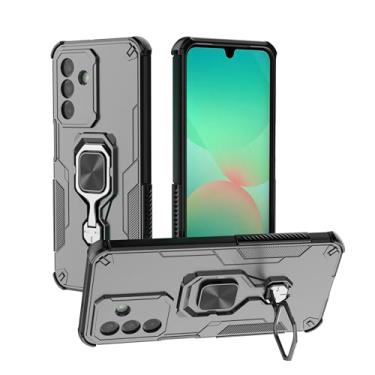 Imagem de SORAKA Capa para Samsung Galaxy A26 5G com suporte metálico giratório de 360 graus peça de ferro magnética para suporte magnético para telefone de carro