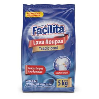 Imagem de Lava Roupas Tradicional Em Pó Audax Facilita Azul 5kg