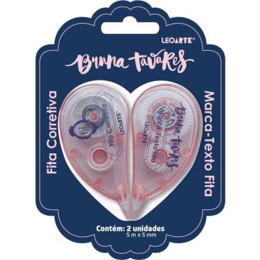 Imagem de Corretivo Em Fita Bruna Tavares + Marca Texto Bl.C/02