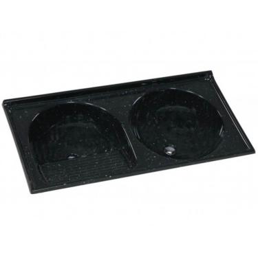 Imagem de Tanque De Granito Sintético Duplo N°2 Com 110x55cm Preto - 500208 - A.j.rorato