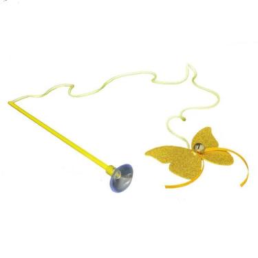Imagem de Brinquedo para Gato Varinha com Ventosa Pesca Borboleta - StilloPet