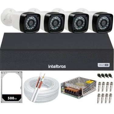 Imagem de Kit Cftv 4 Câmeras de Segurança Full HD Dvr Intelbras Mhdx 1104c hd 50
