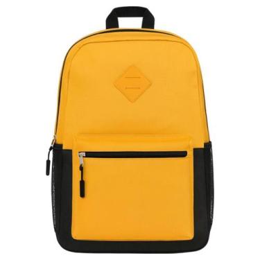 Imagem de Mochila De Costas Escolar Juvenil Mostarda Ref.Mf24056 - Clio Style