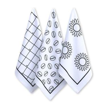 Imagem de Pano De Prato Gourmet Estampando Minimalista 5 unid - Hcarvalho