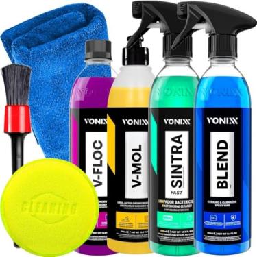 Imagem de Kit Blend Spray 500ml Vonixx Sintra Fast 500ml Vonixx V-Floc 500ml Vonixx V-Mol 500ml Vonixx e Acessórios Karbox