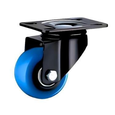 Imagem de 4 Rodízio Giratório 2 Pol. Azul 50Kg Para Moveis- Master Roll