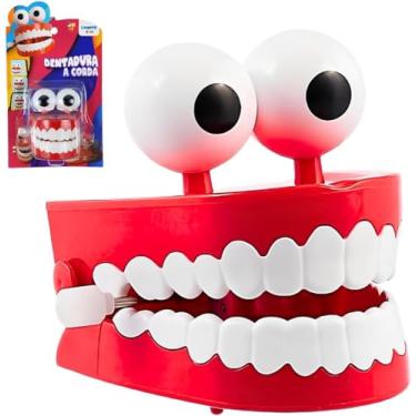 Imagem de Brinquedo Dentadura Maluca Divertida à Corda – Pula Pula Saltitante, Brinquedo de Engraçado, Antiestresse, Presente Divertido para Crianças e Adultos
