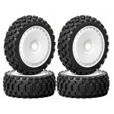 Imagem de RcThjia 1/8 RC Off-Road Buggy Racing Tires and Wheels 17mm Hex RC Tires with Foam Inserts for ARRMA 1/8 Typhon 3S/6S Losi 8IGHT HongNor FS Racing KYOSHO MP10 MP9 MP9e Neo HSP Hyper. (4PCS/Set)