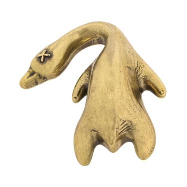 Imagem de Generic Estátua de pato antiga, presente engraçado, decoração de mesa, ornamento de decoração para casa, estatueta de pato de Pequim para escritório em casa,