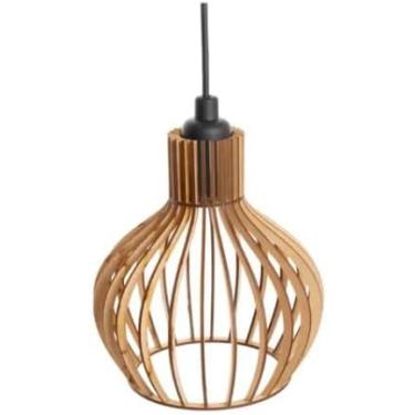 Imagem de Kit 3 Pendentes Luminárias de Teto em MDF – Lustre Decorativo para Qualquer Ambiente