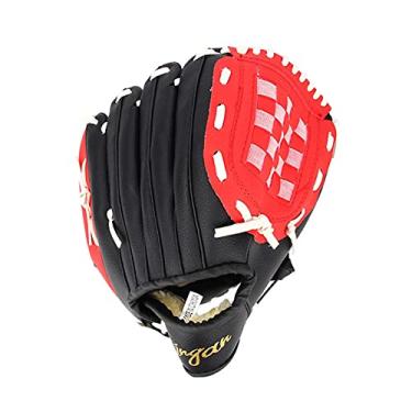 Imagem de Luva de beisebol couro castanho luva de beisebol 10,5"/11,5"/12,5" softball equipamento de desportos ao ar livre mão esquerda equipamento de prática de beisebol luvas e mitenes de beisebol (cor: 11,5