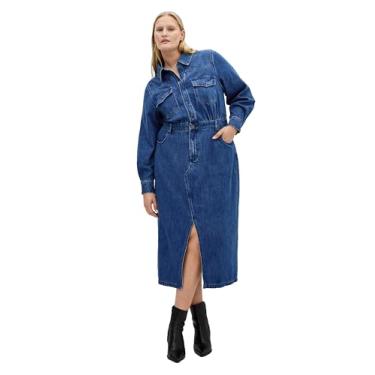 Imagem de City Chic Vestido feminino plus size - Elara Denim, Jeans escuro, 48