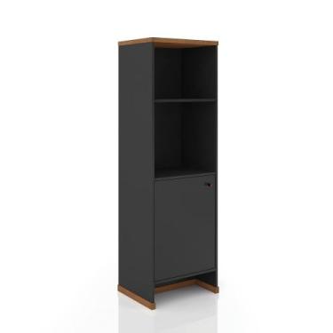 Imagem de Armário Multiuso Para Sala Com 3 Prateleiras E 1 Porta Berlin - ViaNos