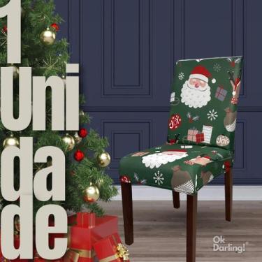 Imagem de Capa de Cadeira Natalina Joy - Verde - OK Darling