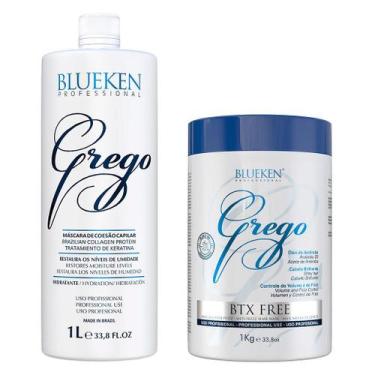 Imagem de Grego Blueken 1L e Máscara Redutora de Volume Blueken Btx 1Kg