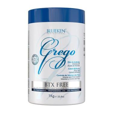 Imagem de Máscara Redutora de Volume Grego Blueken 1KG - Tratamento Antifrizz e 