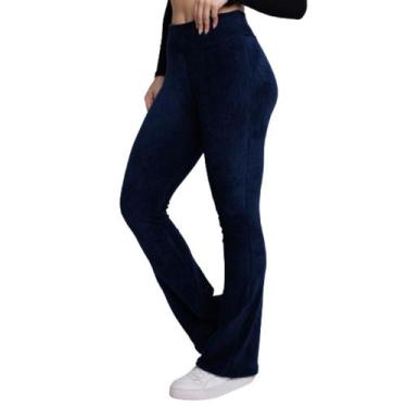 Imagem de Calça Legging Flare Cotelê Bella Fiore Veludo Cós Alto Inverno Cintura