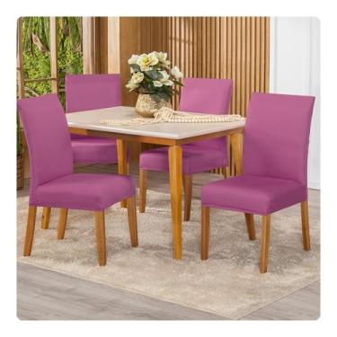 Imagem de Kit Capa Para Cadeira 04 Unidades Tecido Malha Gel - Lenharo Enxovais,