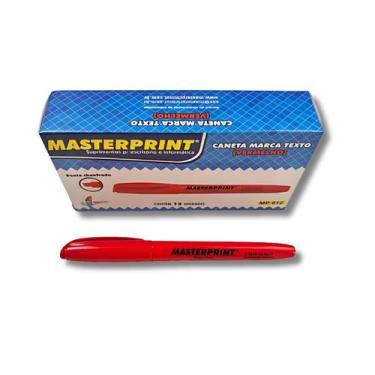 Imagem de Marca Texto Neon Vermelho Ponta Chanfrada Masterprint 12un Vermelho