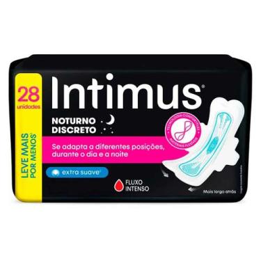 Imagem de Absorvente Intimus Noturno Suave com Abas 28 unidades