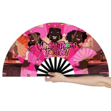 Imagem de Ventoinhas grandes de 33 cm para dança de linha, leque de botas no chão para mulheres, ventilador de poping de dança de linha para dança, design de silhueta de vaqueira ocidental, ventilador portátil