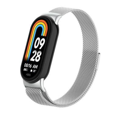 Imagem de Pulseira Magnética De Metal Para Xiaomi Band 9/8 Com Laço Milanês Inte