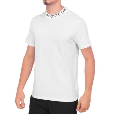 Imagem de Camiseta Lacoste Piqué Marca em Jacquard Branca-GG