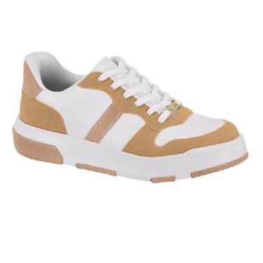 Imagem de Tenis Vizzano Casual Camurca Ref 1455.104.26641 Branco/tan/bege 39