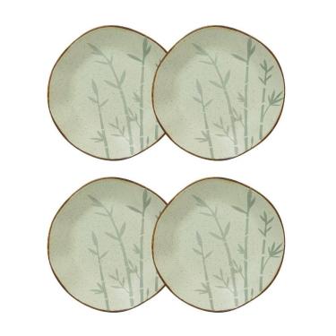 Imagem de Conjunto 4 Pratos Fundos 22,5 cm Ryo Bambu Porcelana Oxford