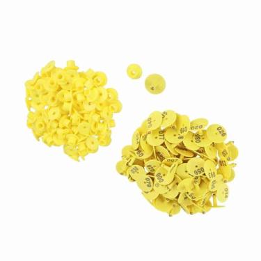 Imagem de Phefop 100 Etiquetas de Orelha Dos Pces, Etiquetas Plásticas de Tpu Com Números Originais para Ovelhas da Cabra do Porco Gado, Gestão Eficiente da Informação Animal (com palavras)