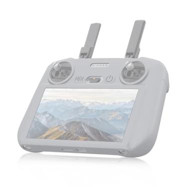 Imagem de Para DJI Mini 4 Pro/Air 3 controle remoto/DJI RC 2 com capa protetora de silicone (cinza)