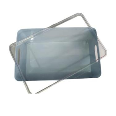 Imagem de Caixa Organizadora Multiuso 12,3L Empilhável com Tampa Transparente – Grande, Resistente e Ideal para Roupas, Brinquedos e Utensílios(1 Caixa 12,3 L/Azul Pastel)