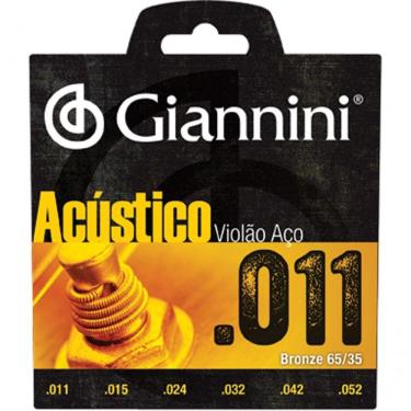 Imagem de Encordoamento Para Violao Aço Acustico .011 Bronze - Gespw
