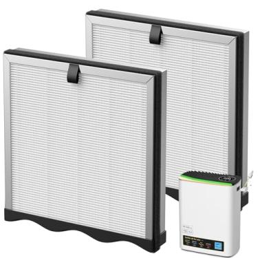 Imagem de Filtro de substituição JF239 para purificador de ar JF239 e JF268, filtros HEPA 13 verdadeiros para ambientes grandes de até 1100 m², alta eficiência 3 em 1, carvão ativado para poeira, pólen, fumaça