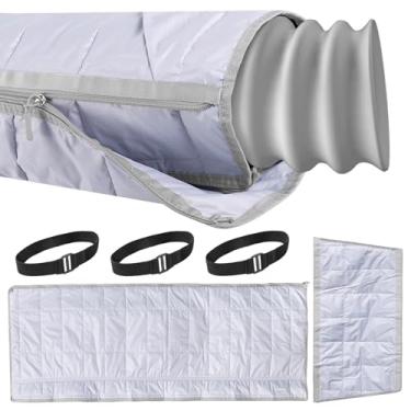 Imagem de Envoltório para mangueira de ar condicionado, manga de isolamento de mangueira de ar condicionado, envoltório portátil para mangueira de exaustão AC, tubo de ar condicionado, capa isolada para