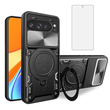 Imagem de Asuwish Capa de celular para Google Pixel 9 Pro XL/10 Pro XL capa magnética para câmera deslizante com protetor de tela e suporte de anel para celular híbrido fino Pixel9 9Pro Nine Pixel10 10Pro LX