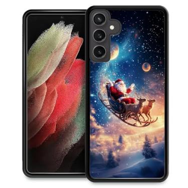 Imagem de DAIZAG Capa compatível com Samsung Galaxy S23 FE, trenó de Natal, antiqueda, à prova de arranhões, capa protetora com padrão personalizado