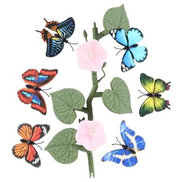 Imagem de Linda coleção de ímãs de geladeira rosa e borboleta, imãs de geladeira de hera botânica engraçados para cozinha, escritório, sala de aula, quadro branco, decorações magnéticas (flor rosa)