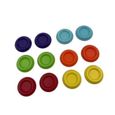 Imagem de Fenteer Conjunto de 12 comedouros para, criativos e coloridos, ideais para alimentar pequenos invertebrados em terrários.