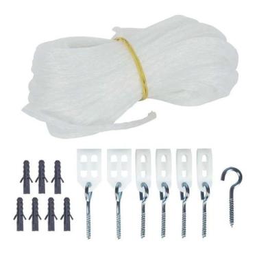 Imagem de Kit Varal De Teto Corda Gancho Buchas E Roldanas Mor