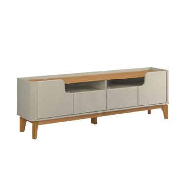 Imagem de Rack Estante Flip 2.2  4 Portas Para TV Até 75 Polegadas Off White com Cinamomo