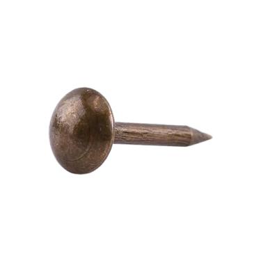 Imagem de 100 peças de tachas de estofamento antigo, 100 peças de tachas de móveis bronze estilo vintage pregos de estofamento pregos decorativos para sofá, cadeira, cama e outros móveis (6 * 14 mm)