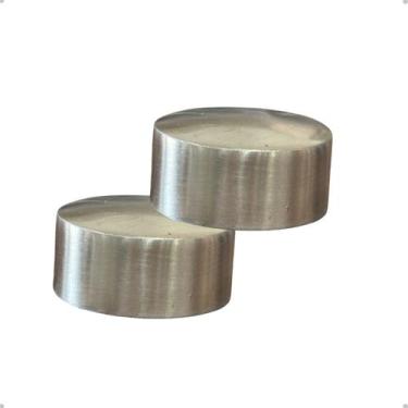 Imagem de Kit Ponteira Tampa 19mm Alumínio Varão Cortina Simples Suiço Tampão 2 