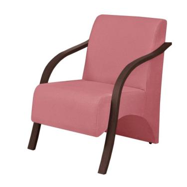 Imagem de Poltrona Vênus 1 Lugar Braço Madeira Rosa