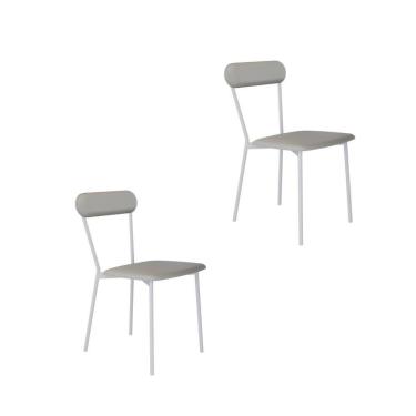 Imagem de Cadeira Vintage Emília Fixa C-4 Pes 450 X 505 X 810 Mm C-2 Un. Pés Brancos. Cn.saturno Off White Cn.saturno Off White