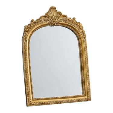 Imagem de FLCPJGV Espelho de mesa vintage com arco para maquiagem, ideal para penteadeira de noiva, salão de beleza ou camarim, 28 Cm X 2 Cm X 24.5