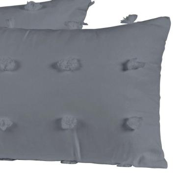 Imagem de Almofadas Cheias Poppy 60cm X 30cm 04 Peças - Cinza