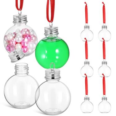 Imagem de DECHOUS 10 garrafas de bebida em formato de lâmpada de Natal, recipientes de suco de 100 ml com tampas e cordas oxidadas para embalagem de férias e decorações festivas